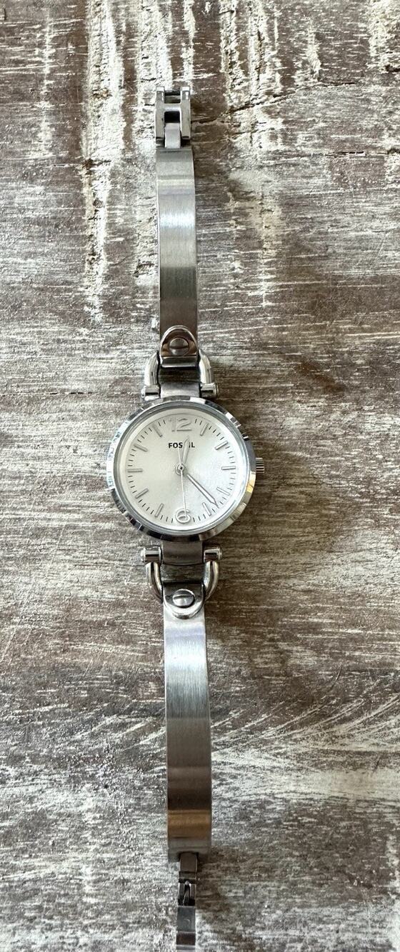 Women’s Fossil Watch Georgia Stainless Steel New Battery! Works Great!